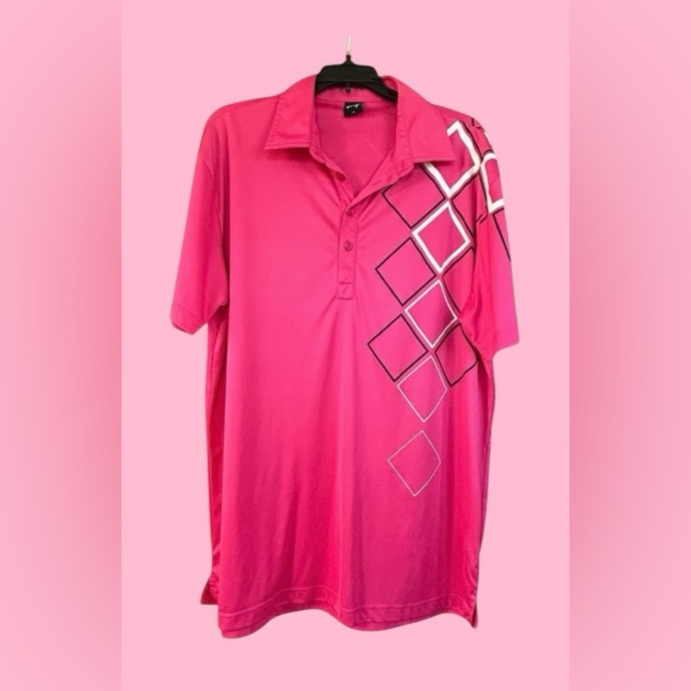 ⛳️ SLIGO! MENS PINK GOLF POLO!! AWESOME COLOR! EXCELLENT CONDITION!
